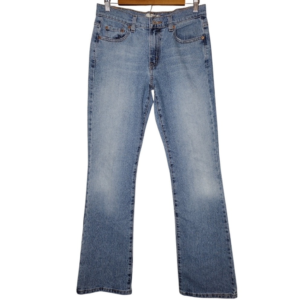Levi's 505 Bulto Women's Light Blue Denim Mid-Rise Boot Cut Jeans Sz 6
